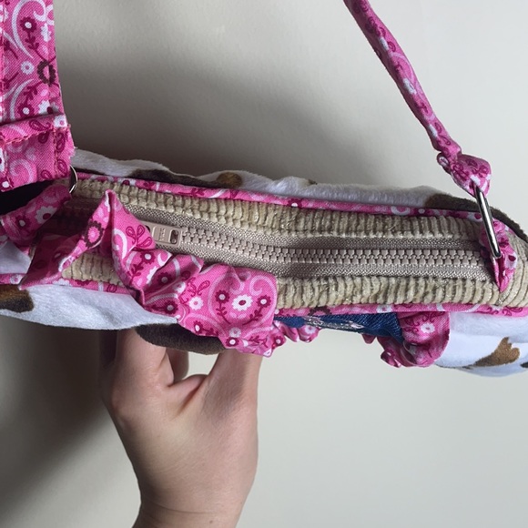 Cuddle Toys Pink and Denim Western Cowgirl Horse Purse - Picture 4 of 6